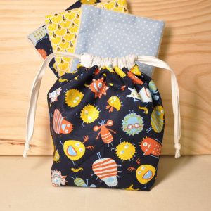 10 lingettes de change et pochon - En compagnie des monstres