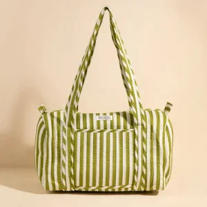 Sac à langer ou de journée Sunee Rayures vert olive