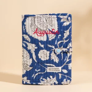 Couverture de carnet Noi Bleu Imperial Floral