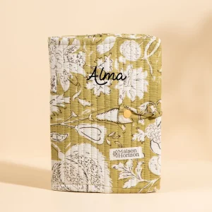 Couverture de carnet Noi Light Kaki Floral