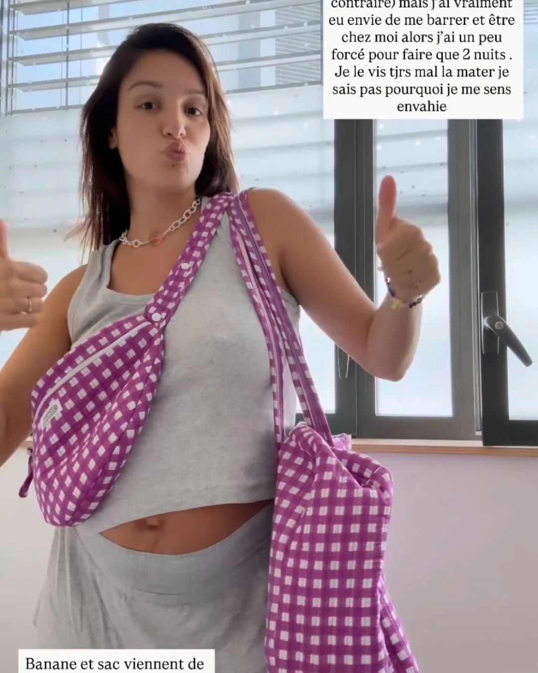 Sac Week-end ou à langer Lola Vichy ultra violet – Image 4