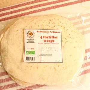 4 Tortillas de farine de blé T55 BIO - 350g