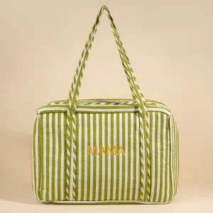 Sac Week-end ou à langer Lola Rayures Vert Olive