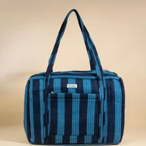 Sac Week-end ou à langer Lola Rayures Ultra Bleu