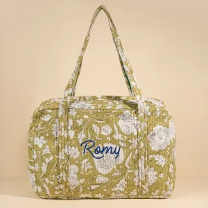 Sac Week-end ou à langer Lola Light kaki Floral