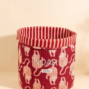 Panier de rangement décoratif Manila Jungle Lie De Vin