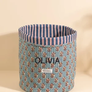 Panier de rangement décoratif Manila Lys Bleu Jean