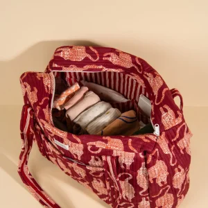 Sac Week-end ou à langer Lola Jungle Lie de Vin