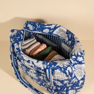 Sac Week-end ou à langer Lola Bleu impérial Floral