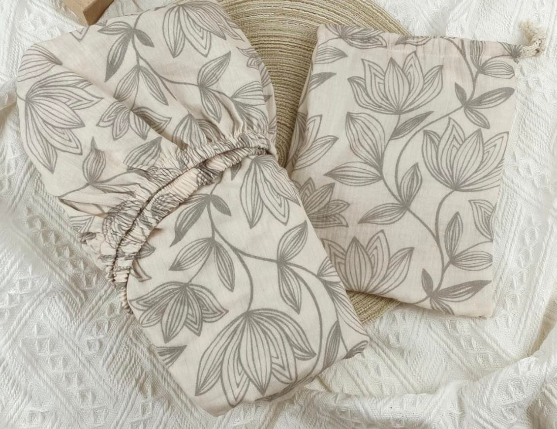 Drap-housse en mousseline de coton bio – Image 4