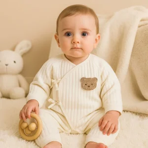 Barboteuse Bébé Coton Ourson