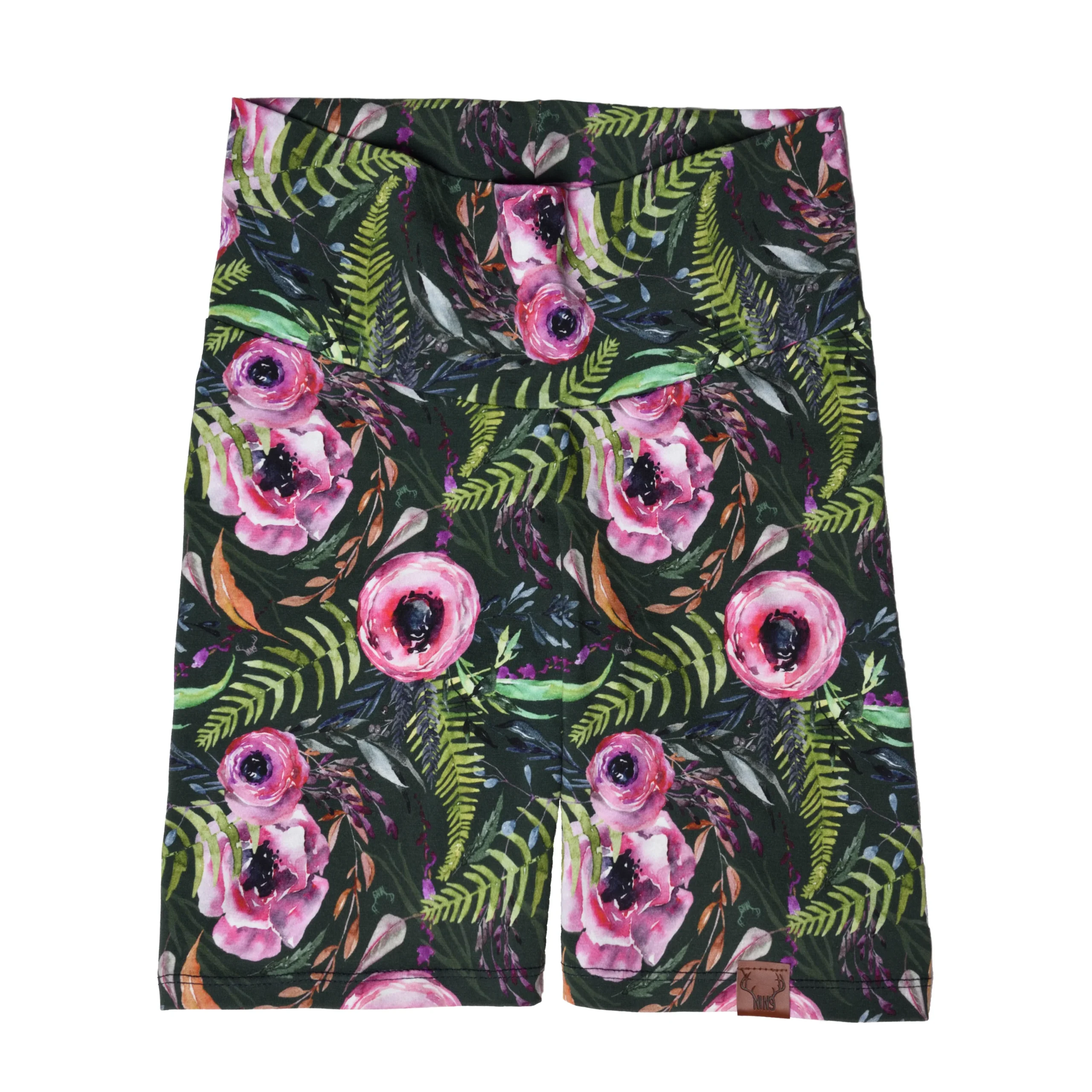 FLEURS BUTTERCUP & VERT Bikers short femme & maternité – Image 8