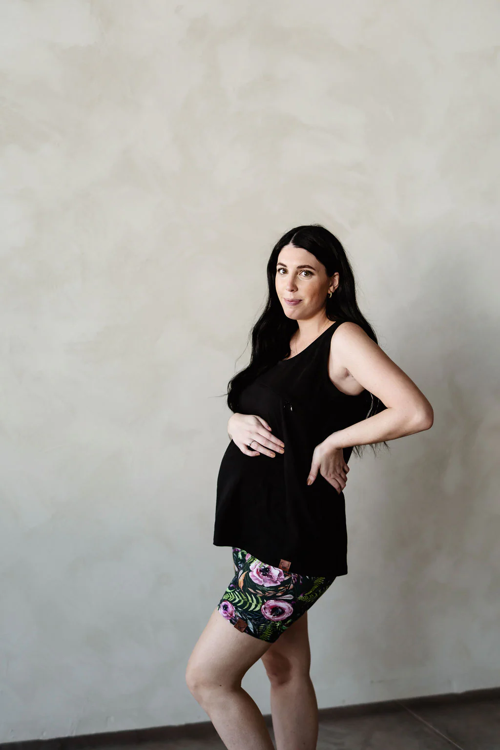 FLEURS BUTTERCUP & VERT Bikers short femme & maternité – Image 7