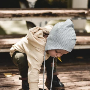 RAYÉ GRIS & BLANC bonnet
