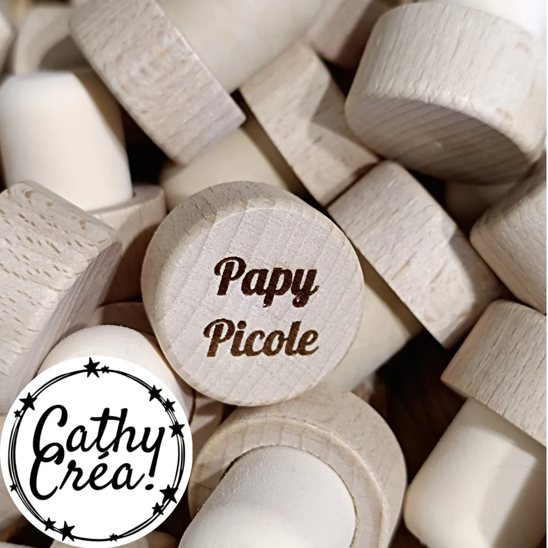 Papy picole - Bouchon de vin gravé – Image 2