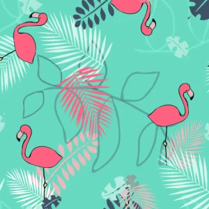 FLAMINGOS & TROPICAL Masque barrière