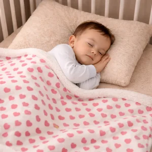 Couverture Bébé Hiver Coeur