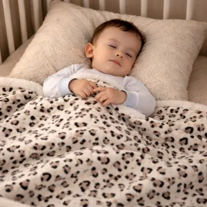 Couverture Bébé Hiver Léopard