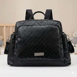 Sac Maternite à Dos Simili Cuir Matelassé