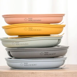 Assiette en silicone avec succion