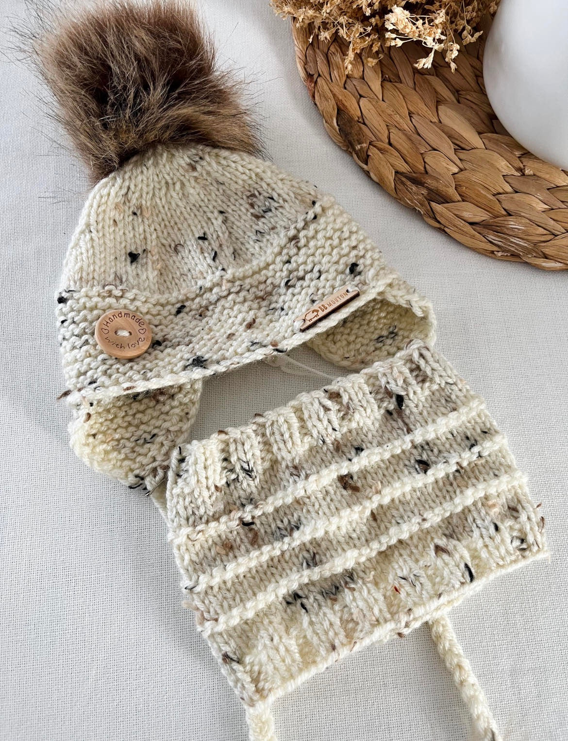 Tuque cache-oreille avec cache-cou – Image 2