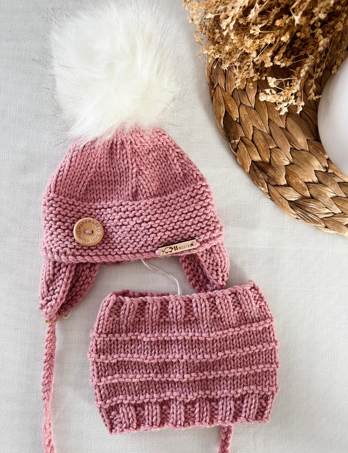 Tuque cache-oreille avec cache-cou – Image 3