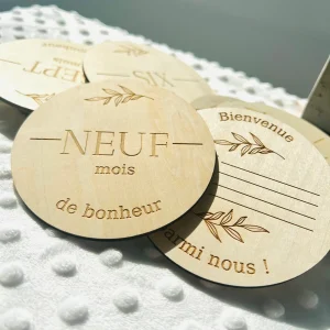 Pastilles étapes en bois - Boho