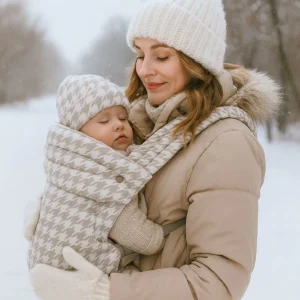 Porte-Bébé Kangourou Ergonomique Pied-de-Poule
