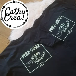 Duo de t-shirts - Des années de bonheur✈️