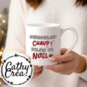 Chocolat chaut et films de Noël - Mug