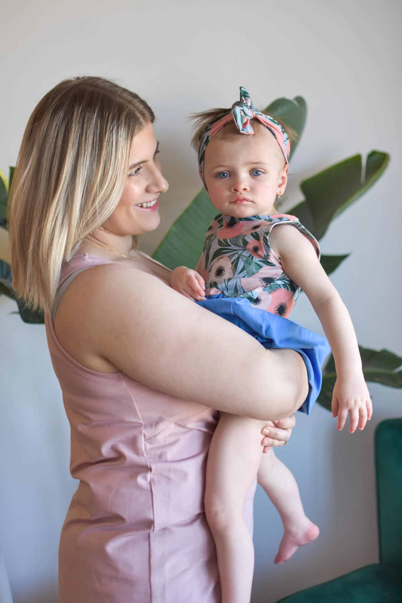 FLEURS CORAIL & BLEUE robe évasée (Taille : 0 à 6 mois) – Image 4