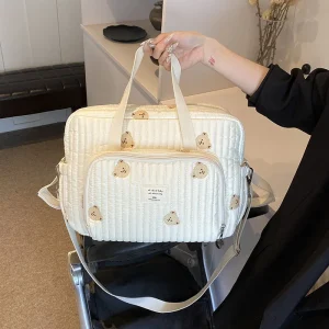 Sac Maternité Tissu Brodé Organizer Bébé