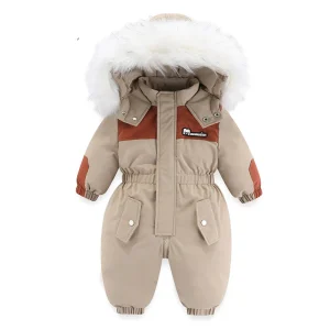 Combinaison Hiver Bébé -30° C™ – Salopette Épaisse Imperméable avec Capuche pour Garçons et Filles