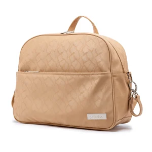 Sac Maternite à Dos Reliefs Graphiques Beige