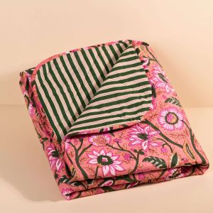 Couverture bébé ou plaid Nur rose pastel