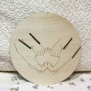 Pastille de bois pour bracelet hôpital