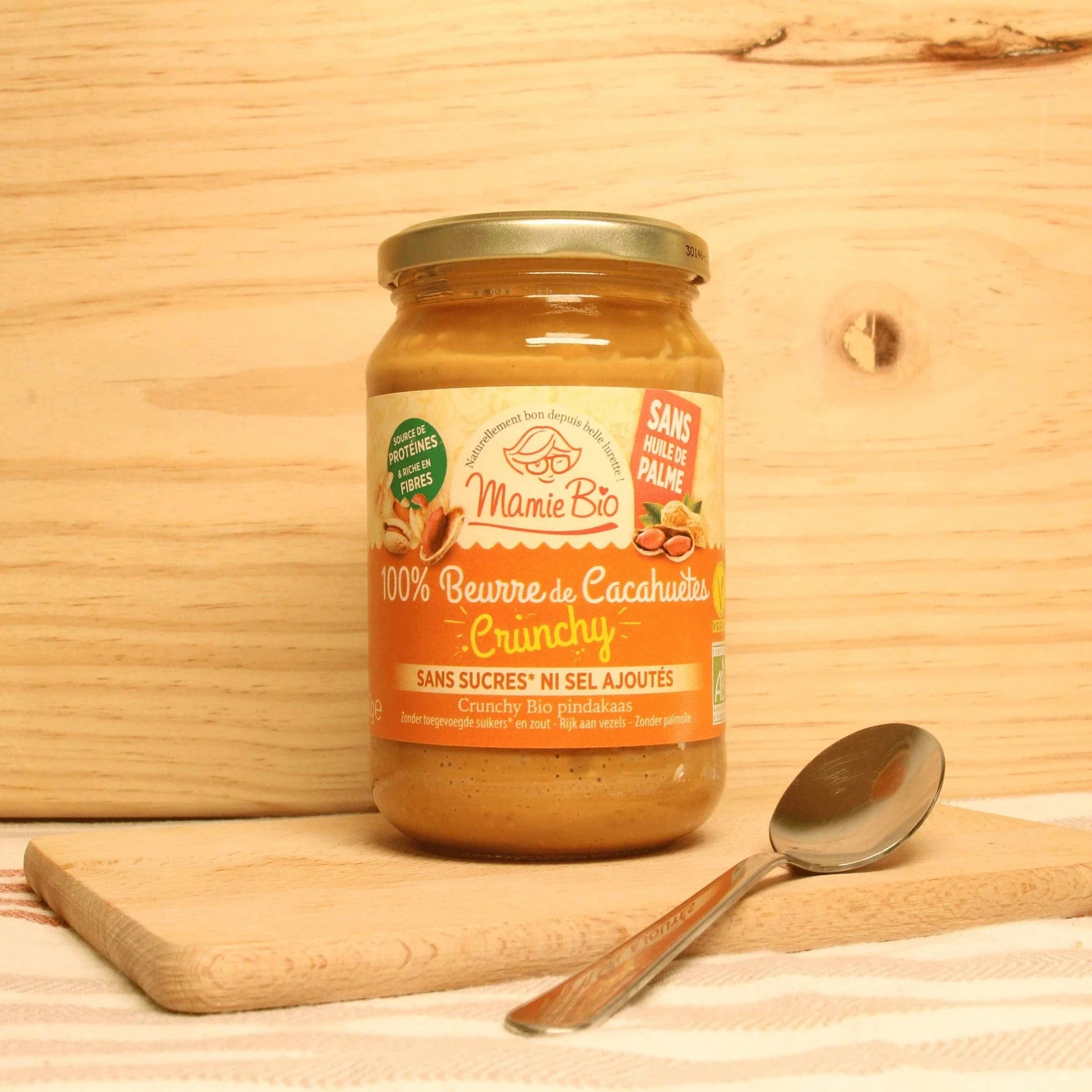 Beurre 100% cacahuètes crunchy BIO - 350g