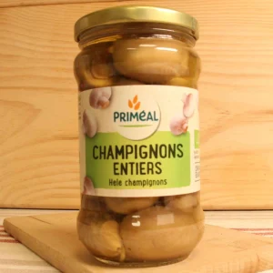 Champignons de Paris entiers BIO - 170g net égoutté
