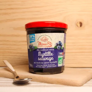 Confiture extra de myrtille allégée en sucre BIO - 320g