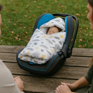 Couverture emmaillotage bébé | Feuilles