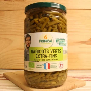 Haricots verts extra fins de France BIO - 360g net égoutté