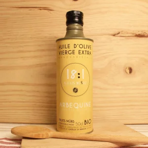 Huile d’olive extra vierge variété Arbequine fruit mur BIO - 50cl