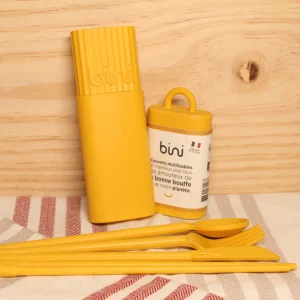 Kit couverts réutilisables Bini jaune