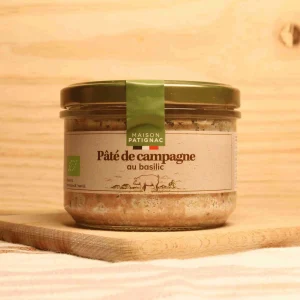 Pâté de campagne au basilic  BIO - 180g