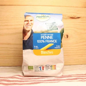Pâtes Penne blanches origine France BIO - 500g