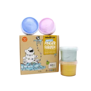 Coffret peinture aux doigts naturelle pailletée - Mika