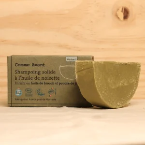 Shampoing solide enrichi en huile de brocolis - cheveux colorés ou bouclés - 70g