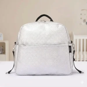 Sac Maternite à Dos Texturé Imperméable Stylé